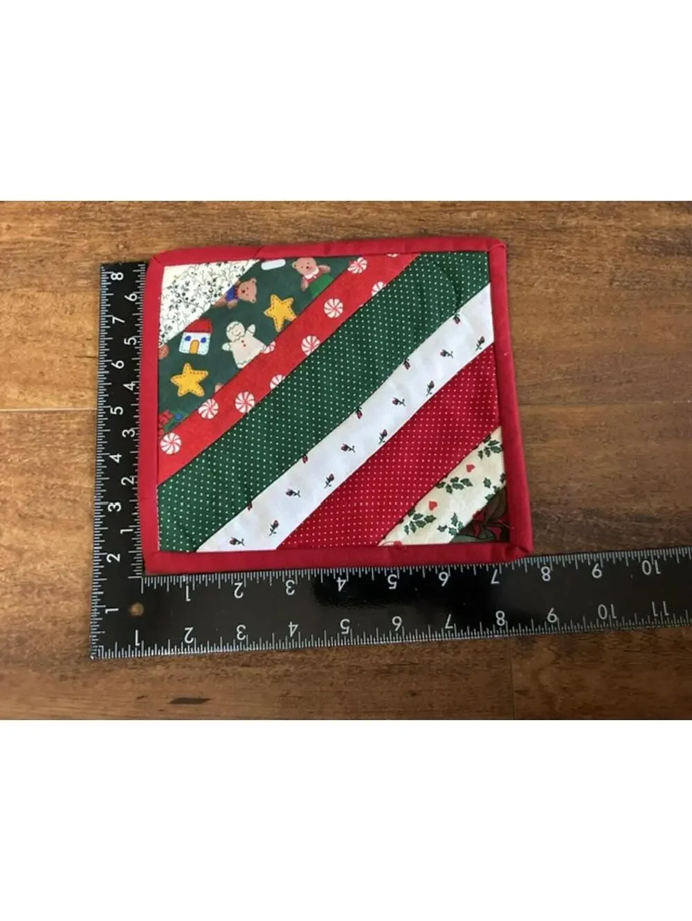 Set of 3 Handmade Christmas Patchwork Quilted Potholders